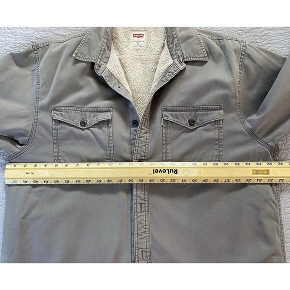 Vintage Levi’s Sz XL Thick Work Coat Fleece Lined Button, Pockets, LS Btn Close - Picture 7 of 8